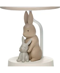 Lambs & Ivy Signature Bunny Hop Hand-Painted Resin Rabbits Lamp with Shade