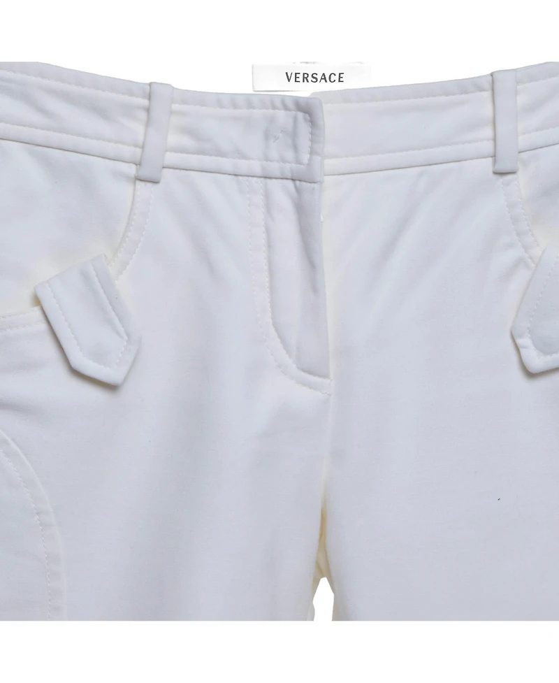 Pre-Owned Versace Women's Cotton Blend Straight Fit Pants