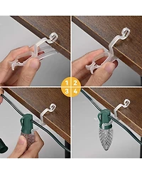 DELight 100 Pieces Christmas Light Clips All in One Plus C7 C9 Hangers for Gutters