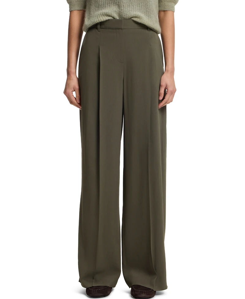Boss by Hugo Women's Stretch Crepe Regular-Fit Pants