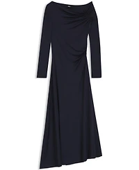 Boss by Hugo Women's Asymmetric Neckline Long-Sleeved Dress