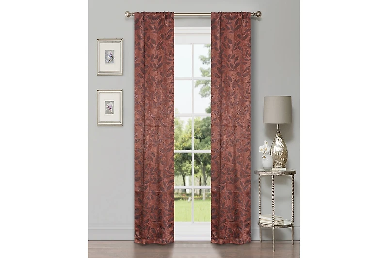 Superior Leaves Machine Washable Room Darkening Blackout Curtains