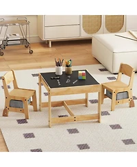 Slickblue 3 in 1 Kids Table and Chair Set with Removable Top and Drawers
