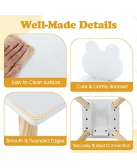 Slickblue 3 Piece Toddler Table and Chair Set with Frog Design Wooden
