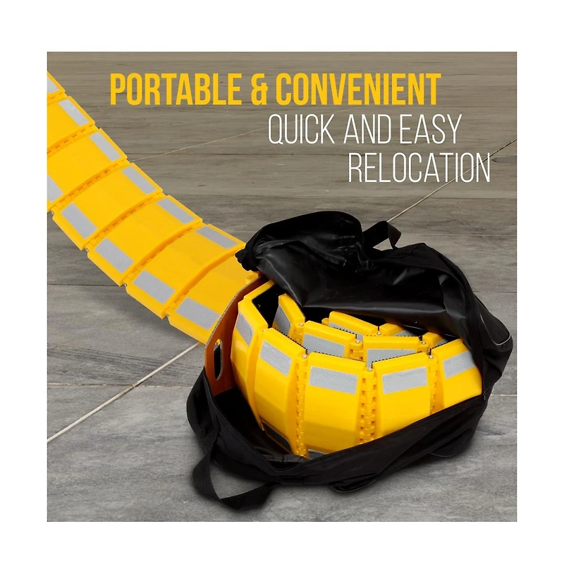 Pyle Portable 9.8-Foot Speed Bump Traffic Guard