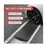 Pyle Driveway Threshold Car Curb Ramps, Set of 2