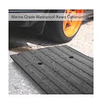 Pyle Driveway Threshold Car Curb Ramps, 3-Piece Set