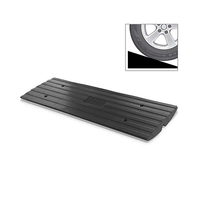 Pyle Driveway Threshold Car Curb Ramp, Single Piece