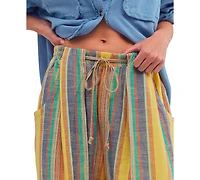 Free People Juniors' Striped Wide-Leg Pants