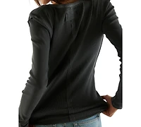 Free People Women's Long-Sleeve Henley Top