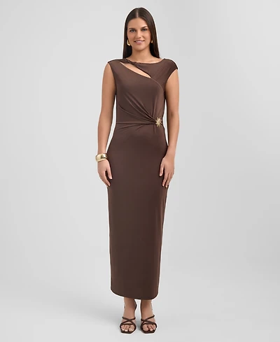 Rachel Roy Women's Scoop Neck Midi Dress