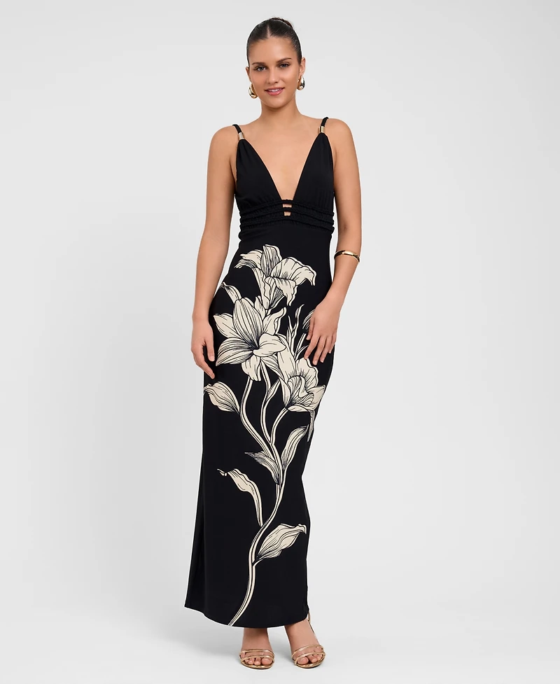 Rachel Roy Women's V-Neck Maxi Dress