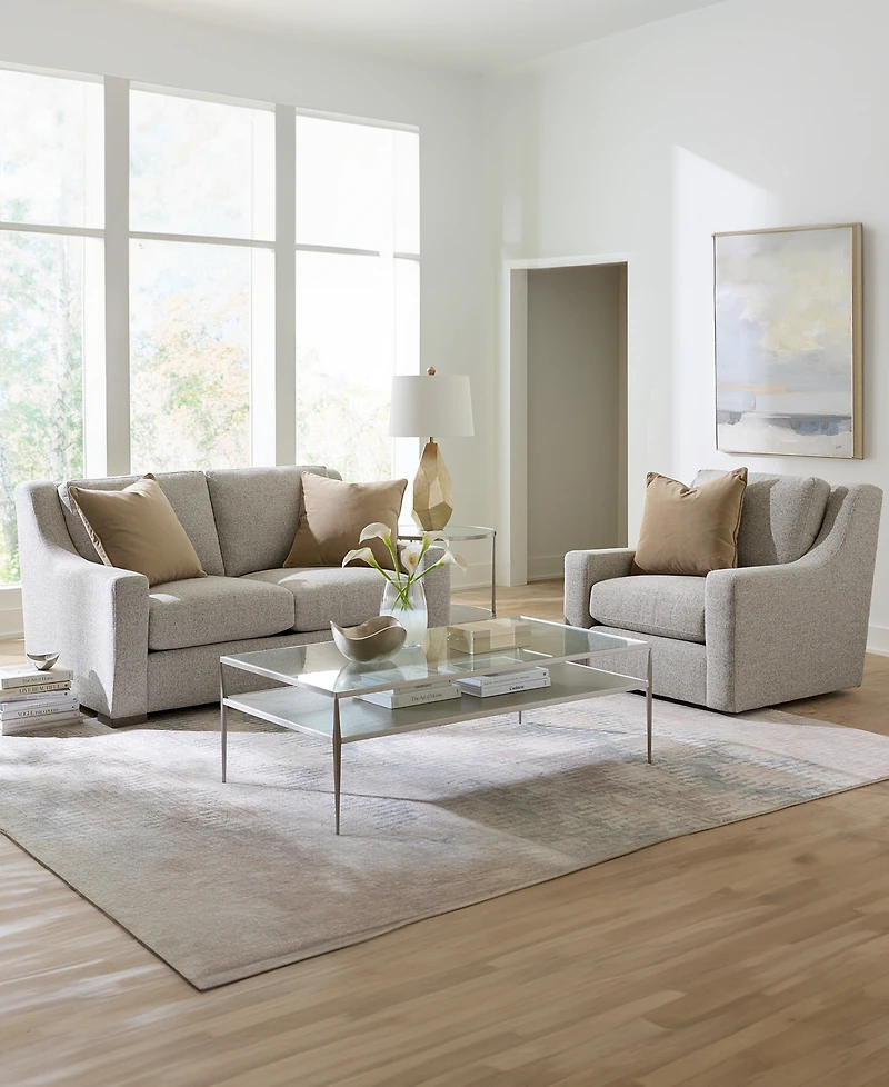 Cornelia Swivel Chair, Created for Macy's
