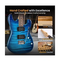 Pyle 6-String Electric Guitar Kit- Includes Amplifier with Accessory Kit
