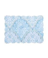 C&F Home Chinoiserie Coast Reversible Machine Washable Scallop Quilt Placemats Set of 6
