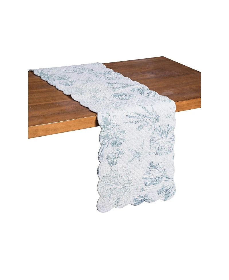 C&F Home Cerulean Breeze Coastal Marine Print Quilted Table Runner 14" x 51