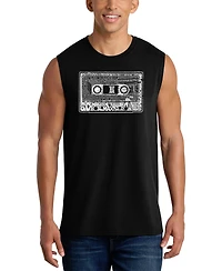 La Pop Art Men's Cassette Tape Design Word Tank Top