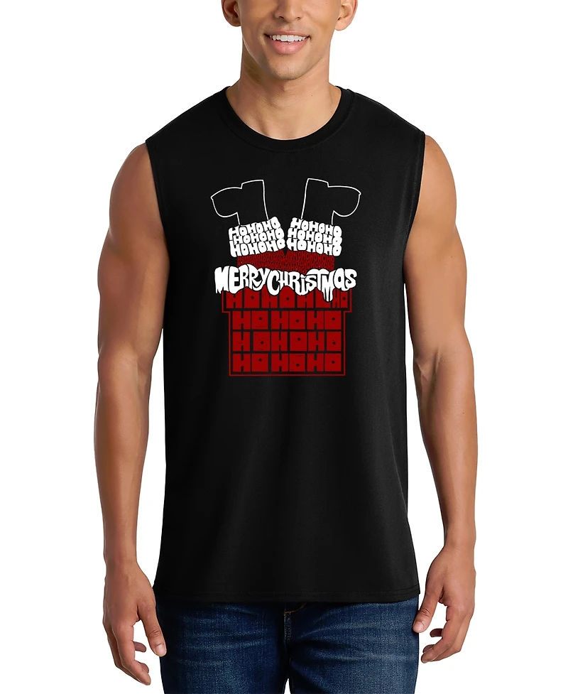La Pop Art Men's Santa Claus Graphic Tank Top