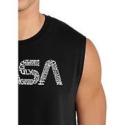 La Pop Art Men's Nasa Typography Logo Word Graphic Tank Top