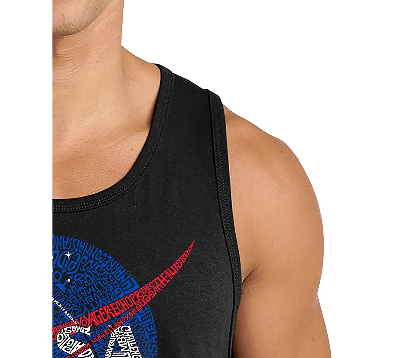 La Pop Art Men's Nasa Insignia Meatball Logo Graphic Tank Top