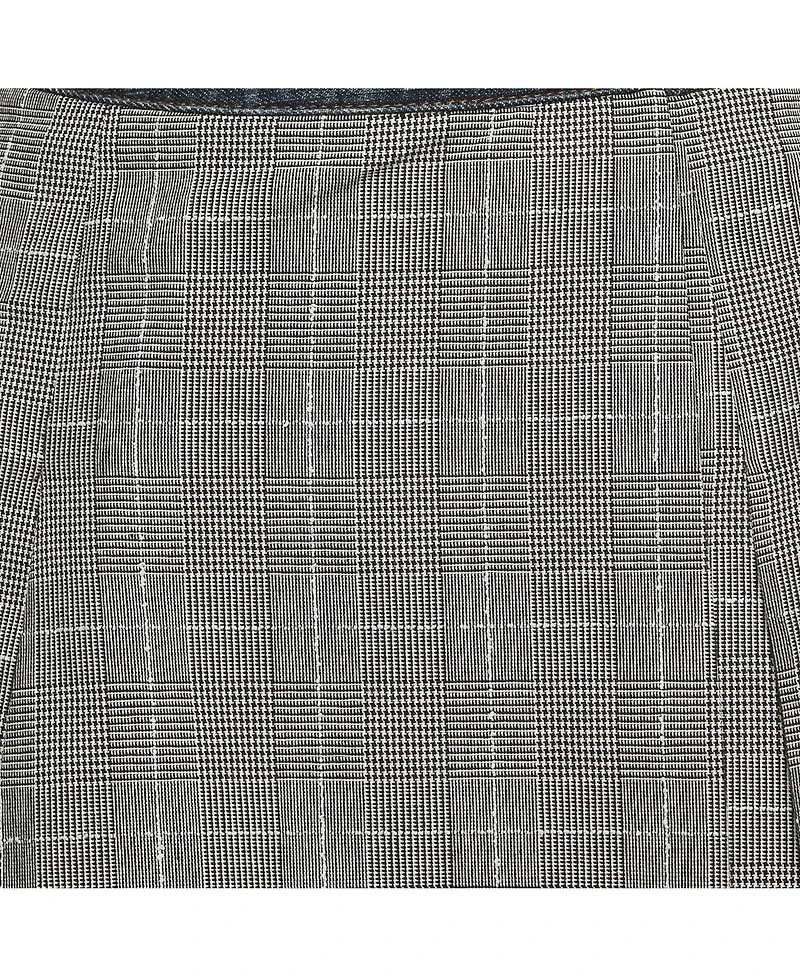 Pre-Owned Dolce and Gabbana Women's Plaid Denim Lace Detail Wrap Skirt