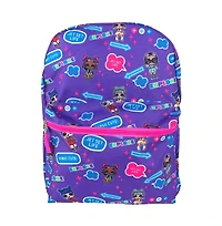 L.o.l. Surprise Dolls All Over Print Backpack With Pocket, 16" Inch