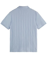 Scotch & Soda Men's Popcorn Textured Quarter-Zip Short-Sleeve Polo Shirt