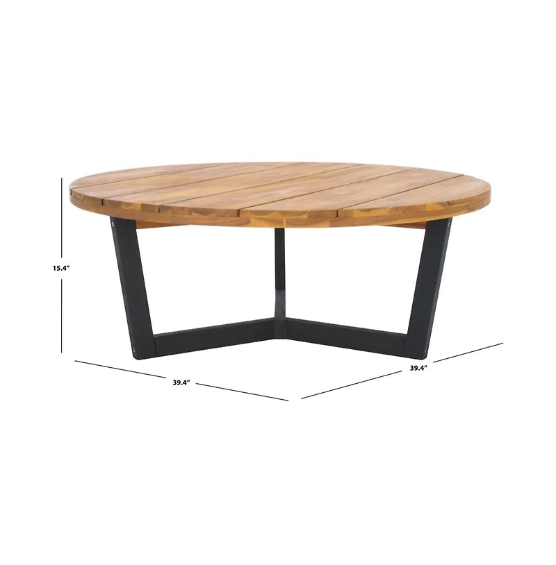 Safavieh Leo 3 Leg Round Outdoor Coffee Table