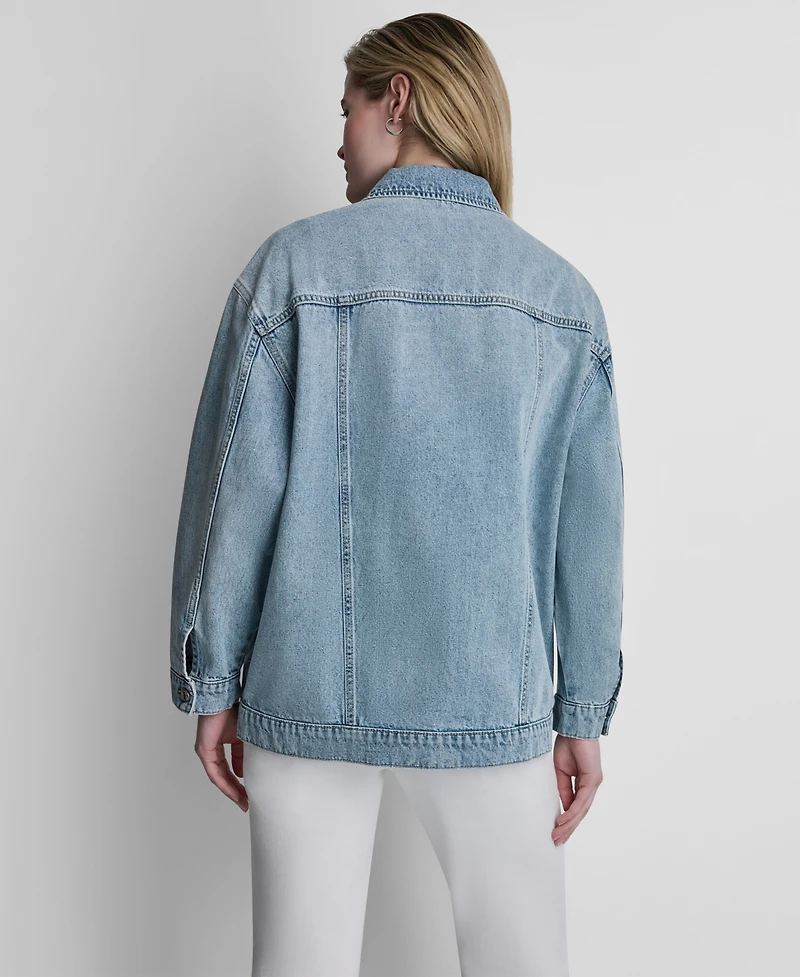 Dkny Jeans Women's Long-Sleeve Oversized Tucker Jacket