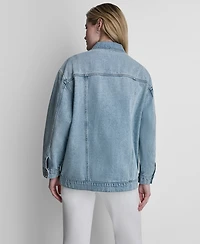 Dkny Jeans Women's Long-Sleeve Oversized Tucker Jacket