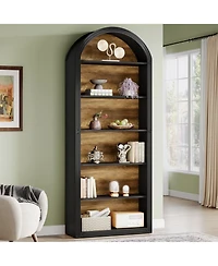 Slickblue Tall 6 Tier Bookcase for Living Room Bedroom and Office