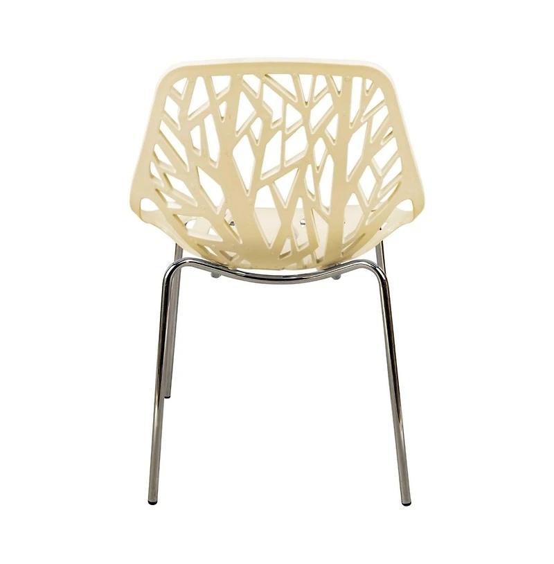 Modern Asbury Dining Chair w/ Chromed Legs, Set of 2