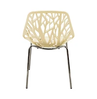 Modern Asbury Dining Chair w/ Chromed Legs, Set of 2