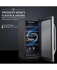 Ivation Freestanding Wine Refrigerator, 18 Bottle Wine Cooler
