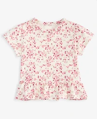 First Impressions Baby Girls' Mix & Match Short-Sleeve Floral-Print Peplum T-Shirt, Macy's Exclusive