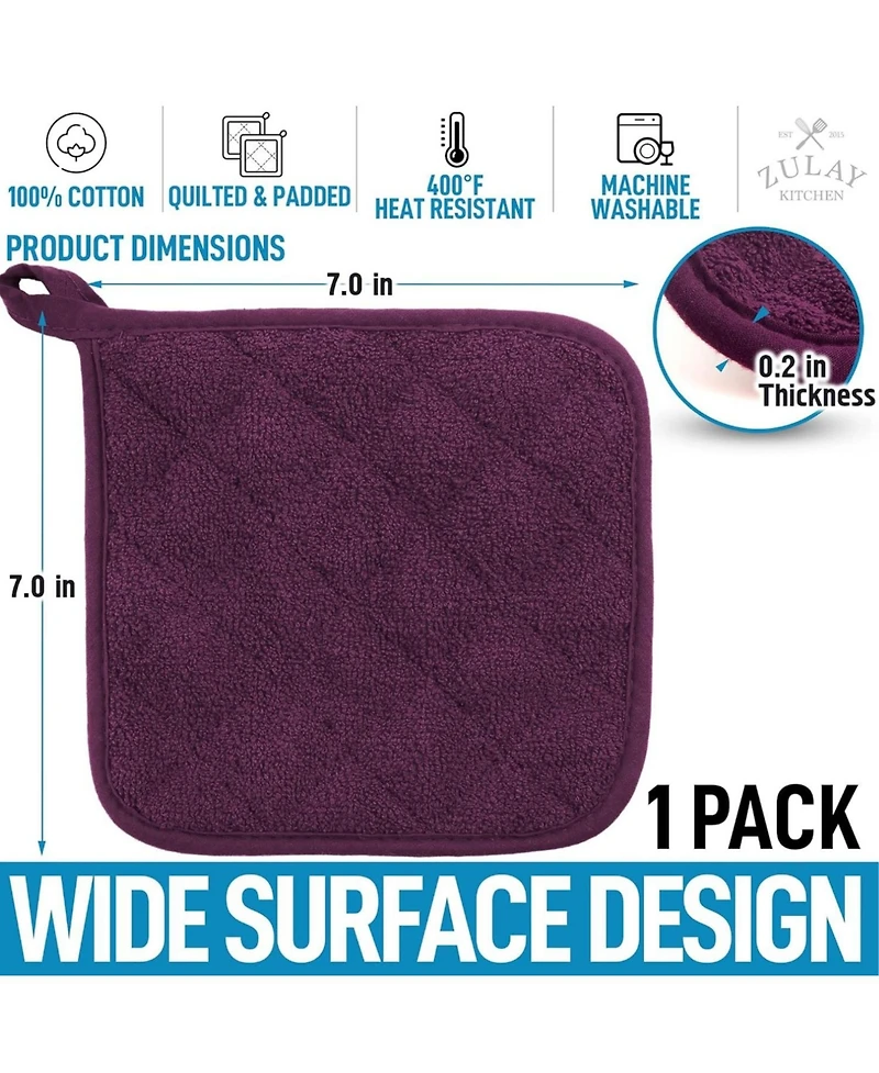 1-Pack Pot Holders for Kitchen Heat Resistant Cotton