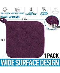1-Pack Pot Holders for Kitchen Heat Resistant Cotton