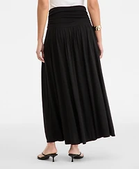 I.n.c. International Concepts Women's Ruched-Waist Maxi Skirt, Macy's Exclusive