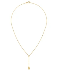 Macy's Diamond Cut Bead Lariat Pendant Necklace in 10k Yellow Gold