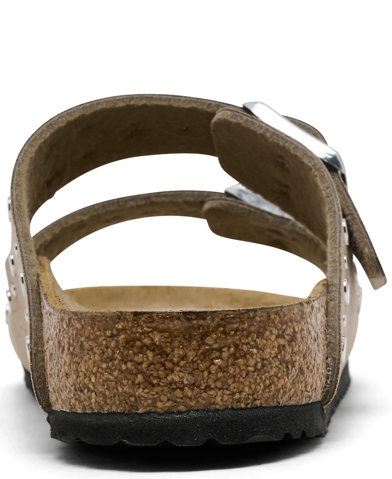 Birkenstock Little Girls' Arizona Rivets Suede Leather Sandals from Finish Line