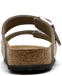 Birkenstock Little Girls' Arizona Rivets Suede Leather Sandals from Finish Line