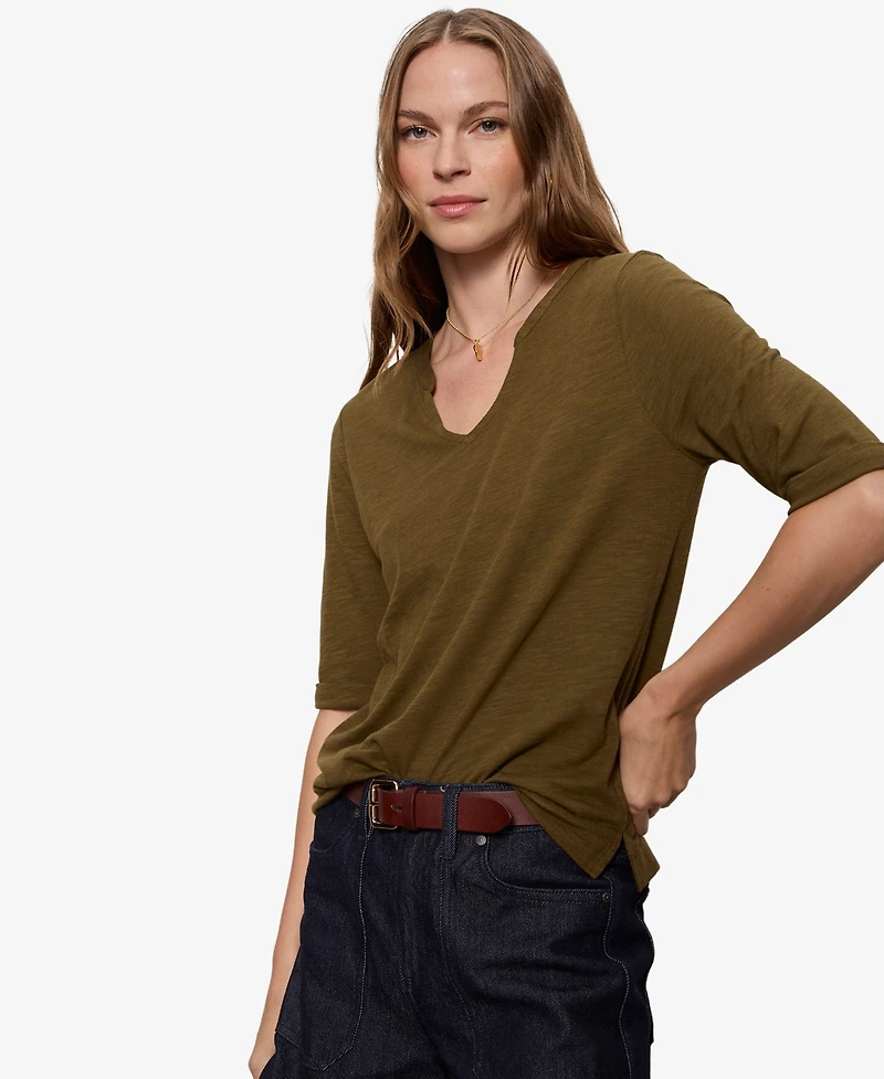 Sanctuary Petite Notch Neck T-Shirt