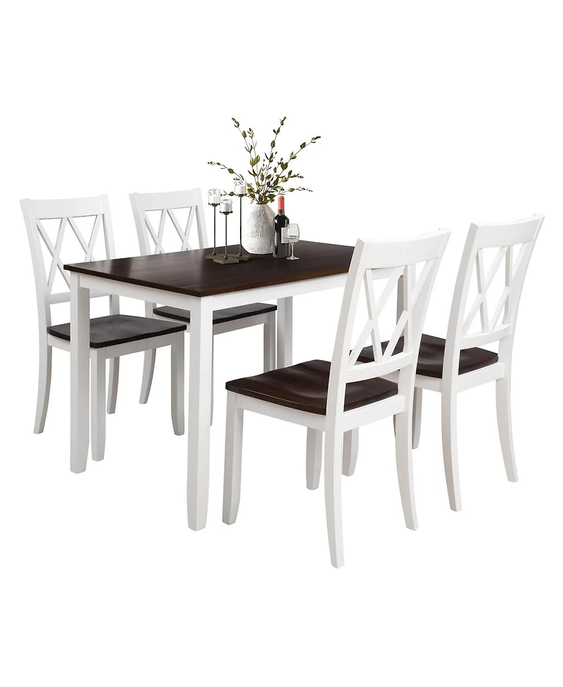 Streamdale Furniture Five Piece Wood Dining Set