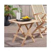 Safavieh Saba Teak Folding Square Outdoor Table