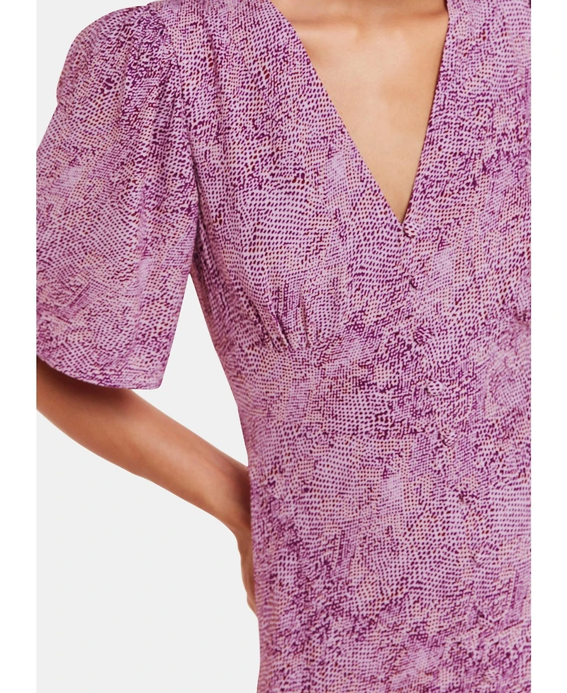 Whistles Women's Diagonal Snake Midi Dress