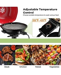 Ecooso 1600W Portable Electric Bbq Grill with Removable Non-Stick Rack