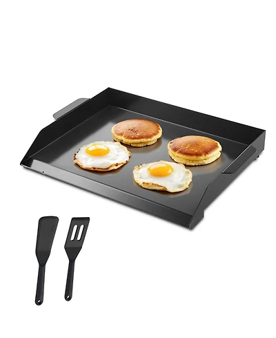 Mecale Carbon Steel Griddle Plate, 22" x 16", Flat Top for Bbq Grill and Teppanyaki, Portable for Camping