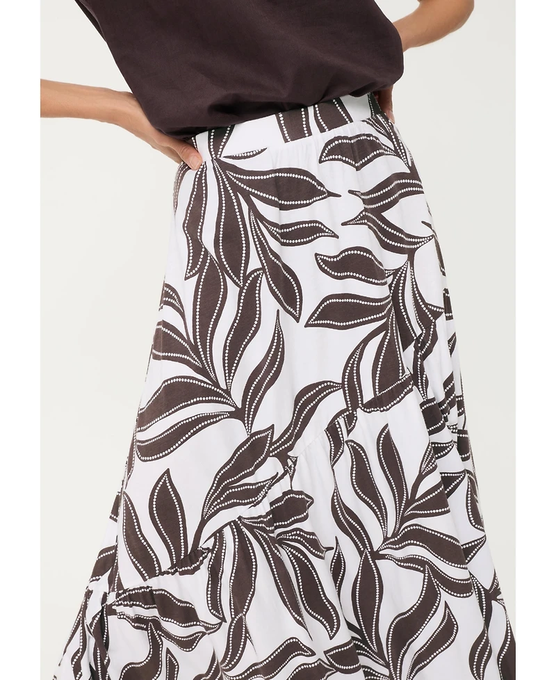 Olsen Women's Dotted Leaf Skirt