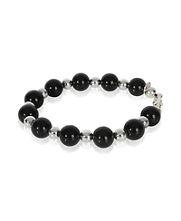 Pre-Owned Tiffany & Co Sterling Silver Onyx Vintage Bead Bracelet