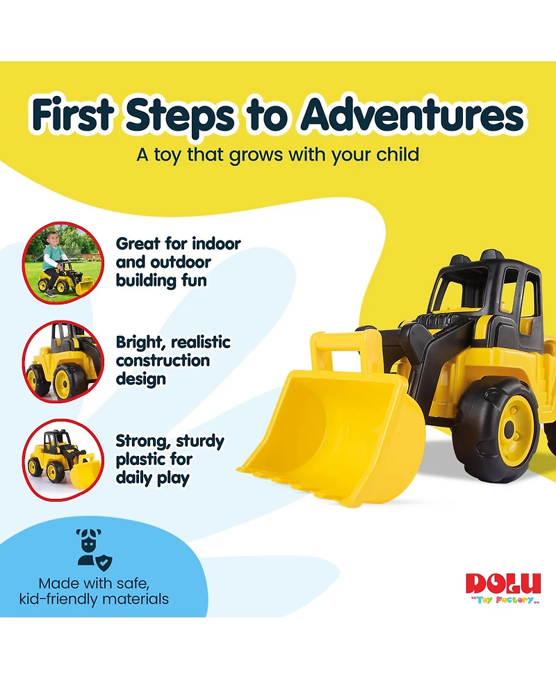 Dolu Excavator Super Loader Construction Toy Truck Vehicle, Kids Ages 3+